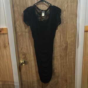 Deb Black Lace short Sleeve Dress